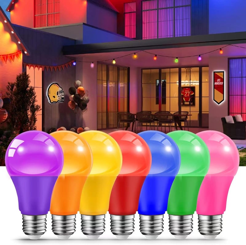 JAHEKS Orange Purple Light Bulbs for Halloween Christmas, 9W(60W Equivalent) E26 Base LED Orange Bulb Purple Bulb for Outdoor,Porch,Home Decor - Image 3
